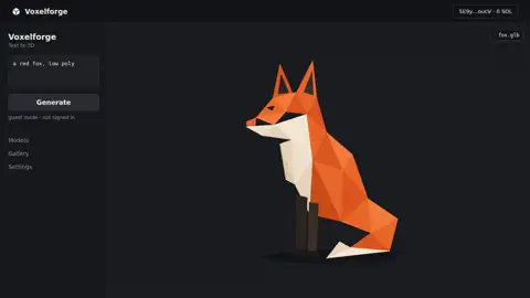 07 00:21 output rendered · fox.glb